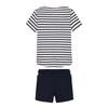 Tommy Hilfiger Conjunto de Camiseta a Rayas de Cuello Redondo de Manga Corta y Pantalones Cortos para Niños