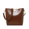 New high-end large-capacity commuter bucket bag female original niche leather underarm bag shoulder messenger bag