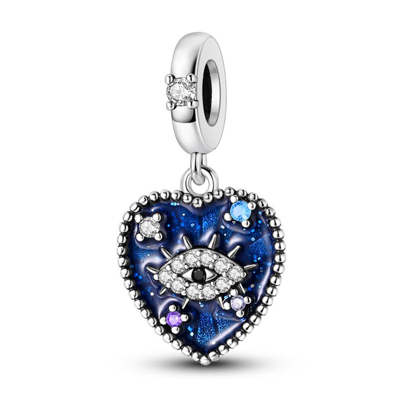 Newcopper Sparkling Zircon Devil'S Eye Horus' Eye Best Wishes Lucky Charms Beads Fit Pan Original Bracelets Diy Jewelry