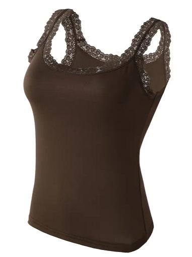 Popular Lace Sling Vest Women's Summer High Elasticity Plus Size Outside Wearing Bottoming Shirt