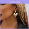 Elegant Zinc Alloy Heart-shaped Stud Earrings 2023 Fashion Trendy Gold Earrings