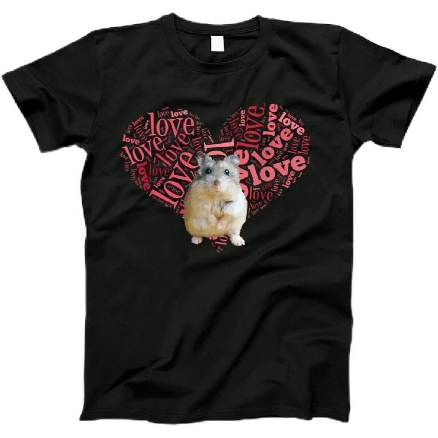 I Love Dwarf Hamsters T-Shirt - Heart Shaped Robo Lover Gift T-Shirt, Tanktop, Long Sleeve, Sweatshirt, Hoodie for Men, Women, Kids XXXXXL разноцветный