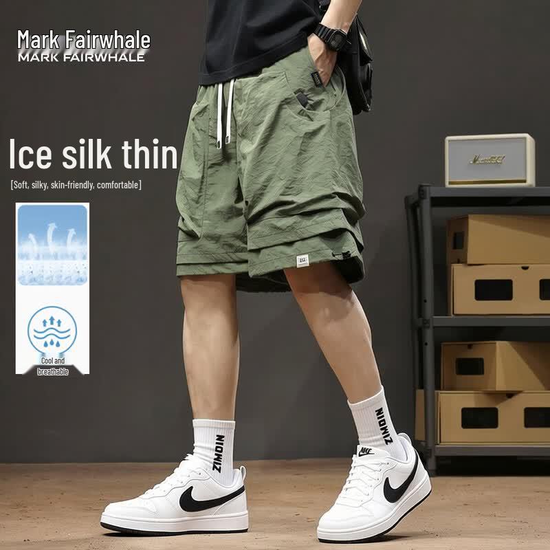 Mark Fairwhale Men s Ice Silk Casual Shorts M