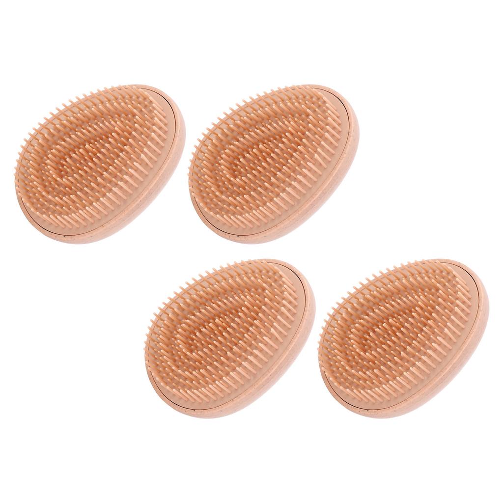 4pcs Wheat Straw Hair Brush Egg Shape Detangling Brush Portable Styling Comb Hair Brush for All Hair