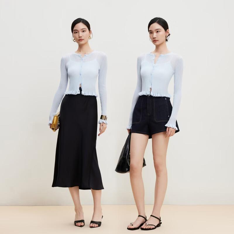 VEROMODA Women's Lace Bell Sleeve Knit Cardigan