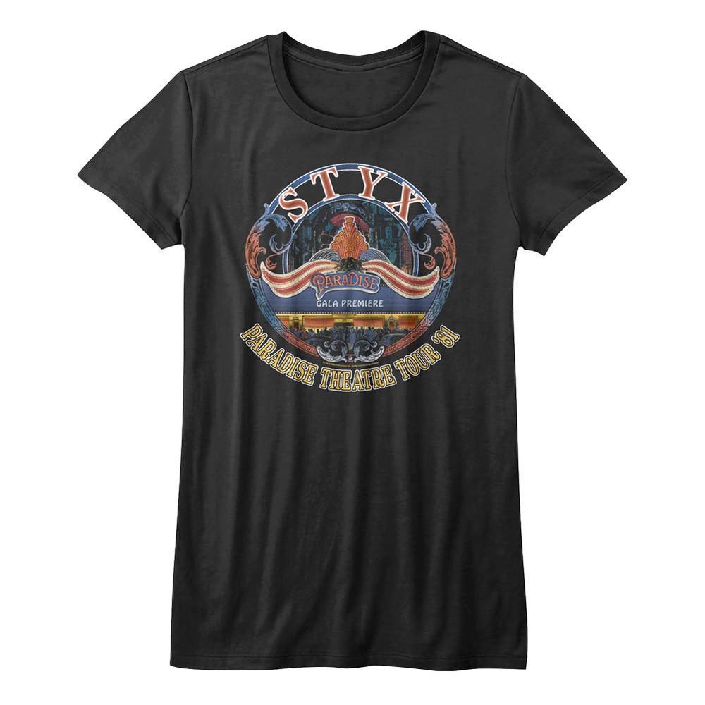 Styx Paradise Theatre Tour 1981 Women s T Shirt Rock Band Music Gala Premiere Unisex T-Shirt S