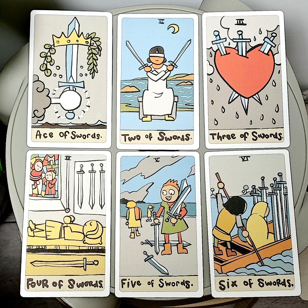The Really Badly Drawn Tarot Deck In Rigid Box 12*7cm 78 Pcs Funny Tarot Cards Printed on 350GSM Double-embossed Cardstock