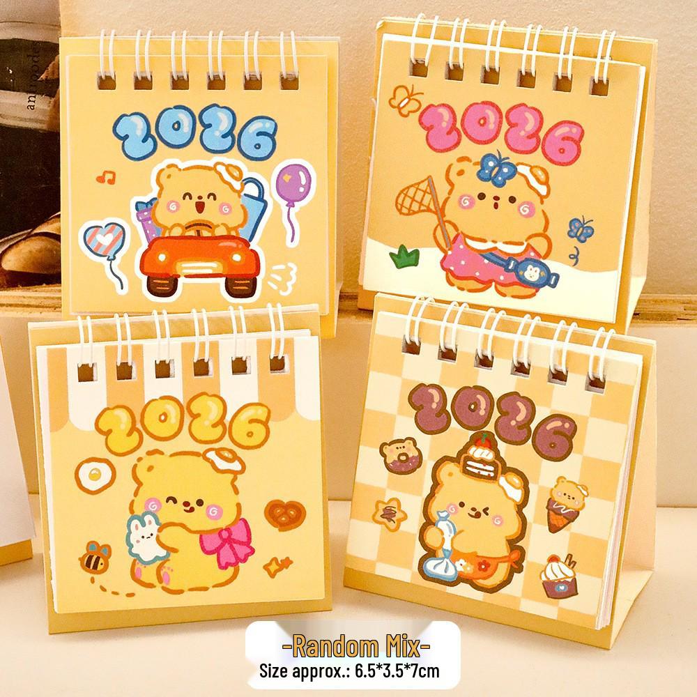 2026 Inspirational Words Mini Desk Planner Calendar - Creative Portable Desktop Ornament