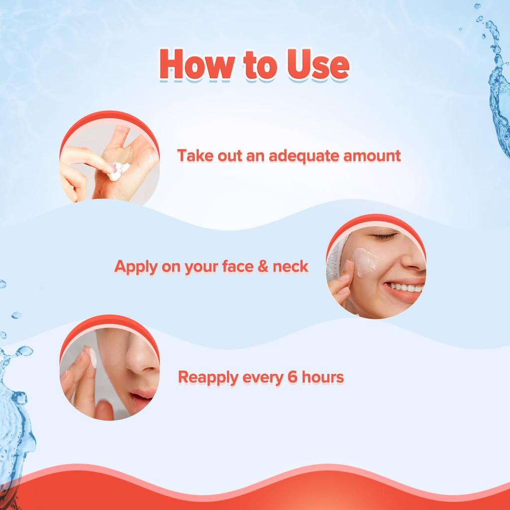 Aqualogica Detan+ Dewy Sunscreen Gel SPF 50+ PA++++ Lightweight No White Cast For All Skin Types 125 g Blue Light