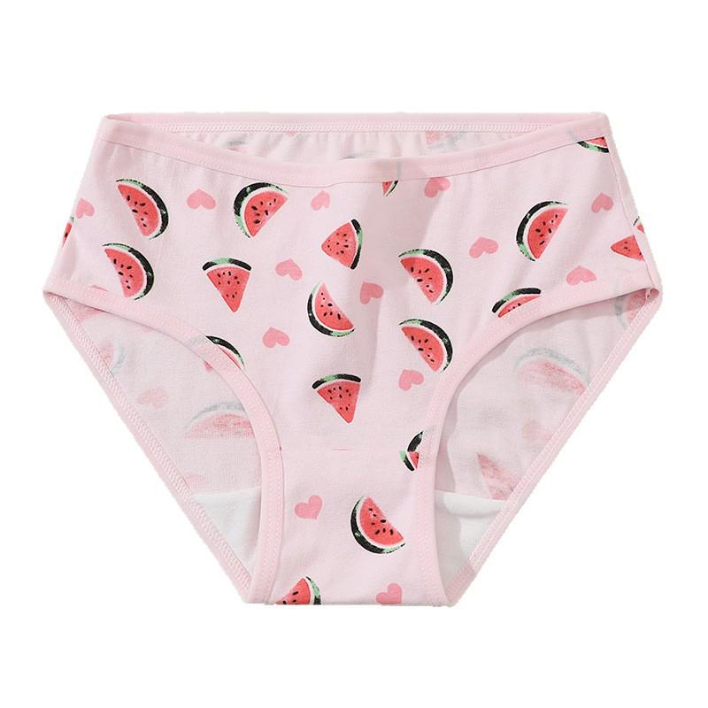 Women's Mid-Waist Japanese Style Strawberry Cotton Underwear - Breathable and Comfortable