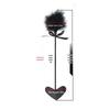 Colorful Plush Heart Paddle with Black Rod - Adult Bondage Product for Women