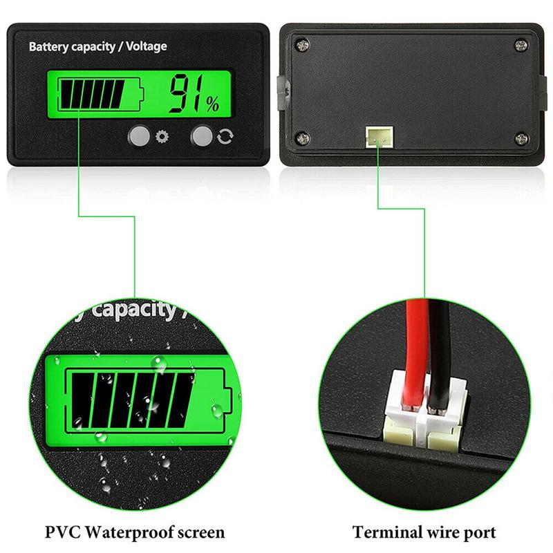 Lcd 12v 24v 36v 48v Battery Status Voltmeter Monitor Caravan Brand New Lead-acid Battery Lithium Battery Gy-6s Power Display