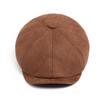 Men's and Women's Suede Newsboy Cap: Retro, Fashionable Autumn/Winter Octagonal Hat and Casual Painter Beret.