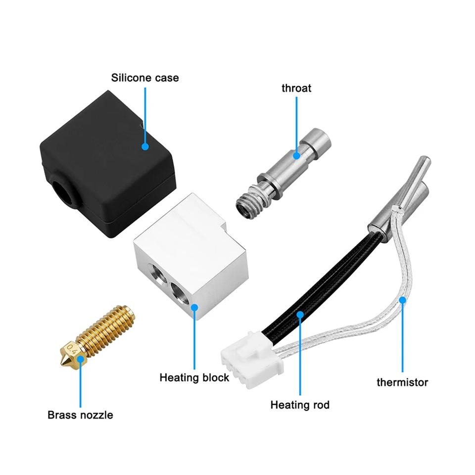 3D Printer Parts for Anycubic Kobra S1 Combo Hotend Kobra S1C Hot End Kit Nozzle 0.2 0.4 0.6 0.8mm Hotend Thermistor Kobra S1