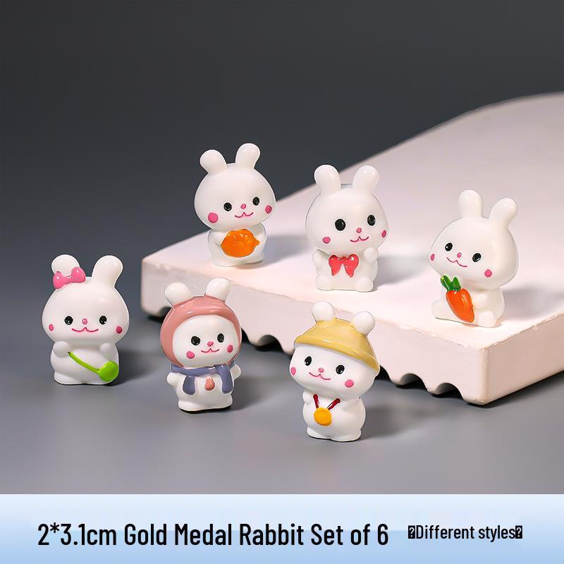 In Stock Hot-Selling Panda Doll Resin Craft Ornament for Micro Landscape Decor