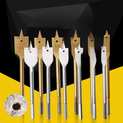 Three-Pointed Hex Handle Flat Wood Drill Bit Set