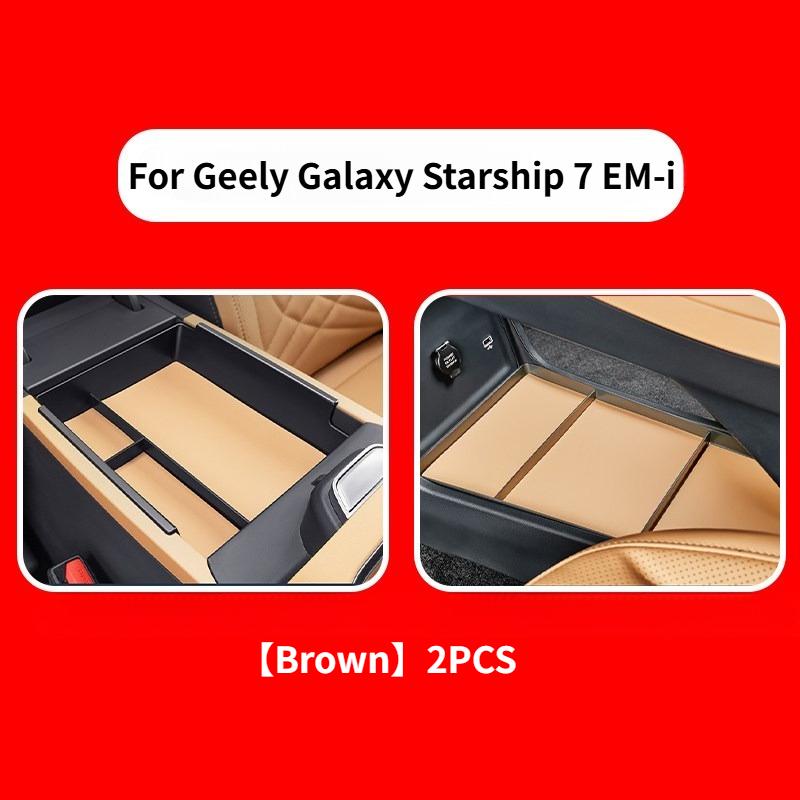 For Geely Galaxy Starship 7 EM-i Car Armrest Compartment Storage Box Central Control Lower Organizer Tray Interior Accessories