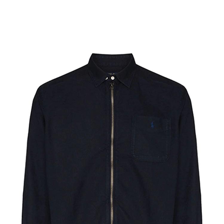 Polo Ralph Lauren FW21 Zip-Up Shirt Jacket Men Jackets Navy-Blue 710842650-002