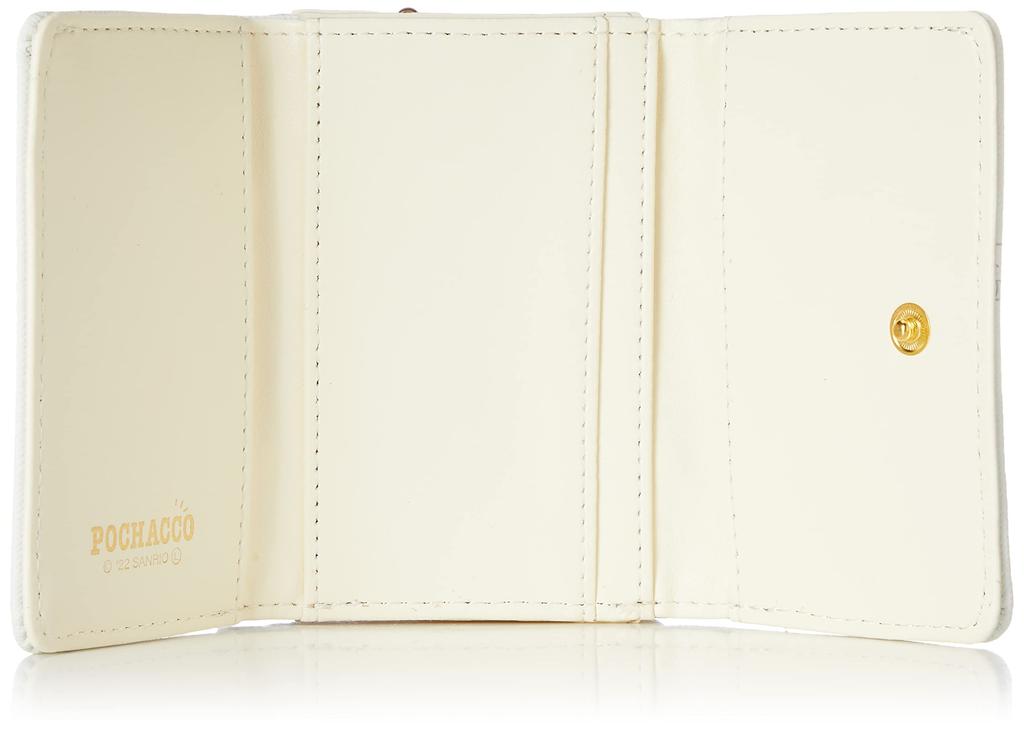 Aldi Sanrio Women's Pochacco Tri-fold Wallet with Clasp, W108 X H82 X D38mm