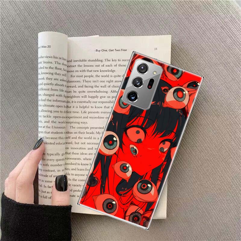 Devil Fear, Red Eye Dense Phobia Phone Case for Samsung A17 A37 A57 A54 A14 A24 A34 A07 A04S A02S A12 A22 A32 A52S A16 A26 A36 A
