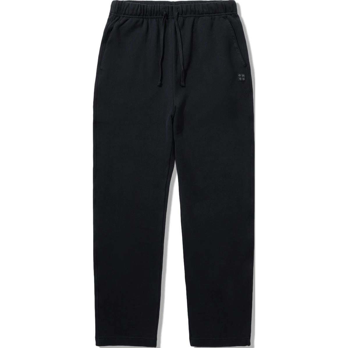 

Мужские брюки Li Ning Vital Series однотонные со средней посадкой на кулиске, свободные повседневные брюки, черные AKLUA31-3