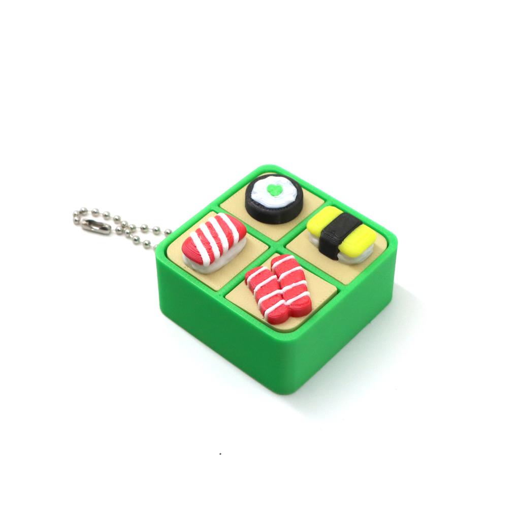 Niedliche Sushi-Tastatur Fidget Schlüsselanhänger 1 Stück Stressabbau PLA 3D Taschenanhänger für Rucksack Dekoration Teenager Tägliche Nutzung Geschenk
