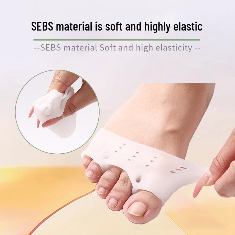 Silikon-Zehentrenner mit zwei Löchern mit Stoßdämpfung und Massage-Zehenkorrektor