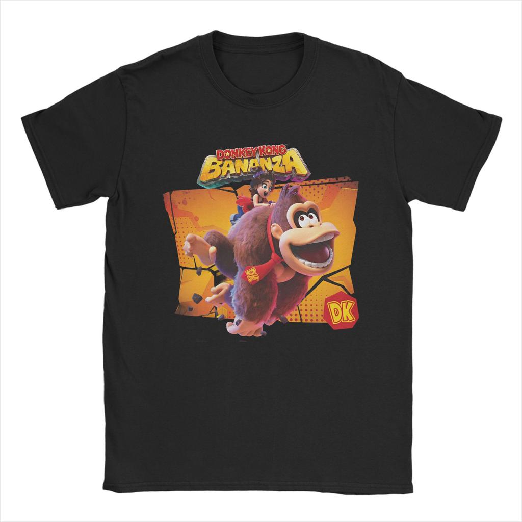2026 New Fashion Funny Donkey Kong Video Games High Quality Soft T Shirts Mens Oneck Short Sleeve Tops Cotton Summer TopsTops