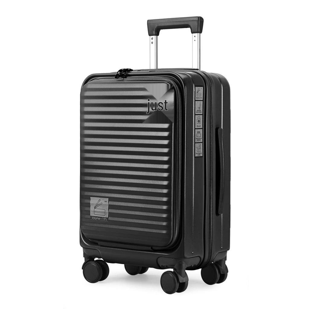 20-inch Front-Opening Trolley Suitcase with Universal Wheels and Password Lock