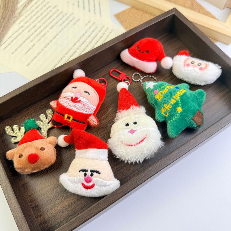 Handmade DIY Christmas Tree Cartoon Ornament Keychain for Bag Decoration