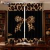 Custom Leopard Print Bowknot Blackout Curtains - Thick, High-Precision Sun Protection