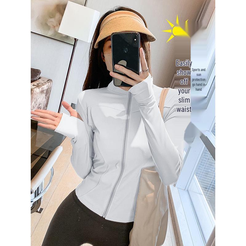 Women's Quick-Dry Stand Collar Fitness Jacket with Zipper - Breathable, Long Sleeve Sports Top for Running, Yoga, Outerwear.