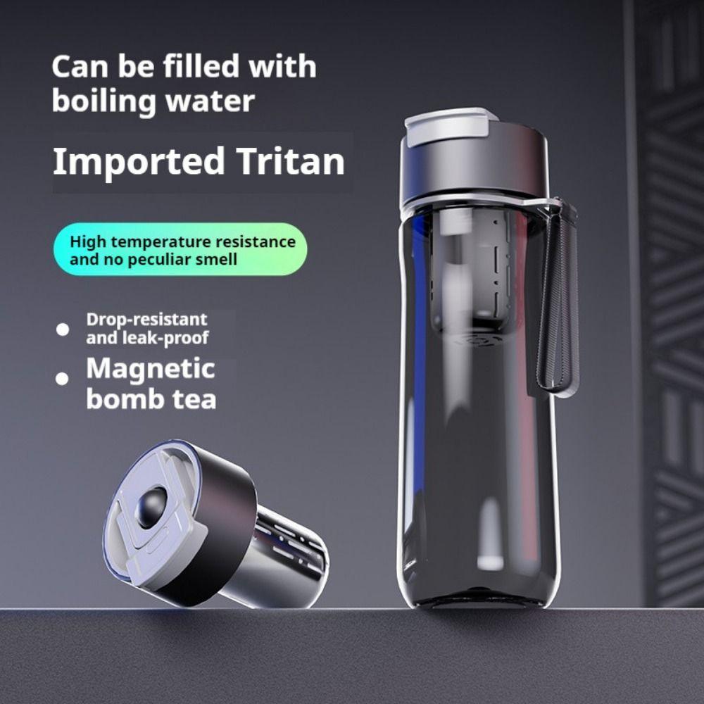 Tritan Material Portable Water Bottle Large Capacity Tea Separation Mug  Daily Hydration