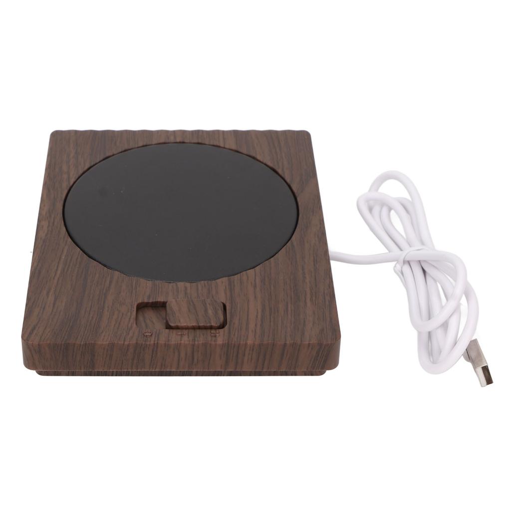 Tassenwärmer Elektrisch USB 2 Stufen Temperaturverstellbar Tassenwärmer Pad für Tee Milch Walnuss