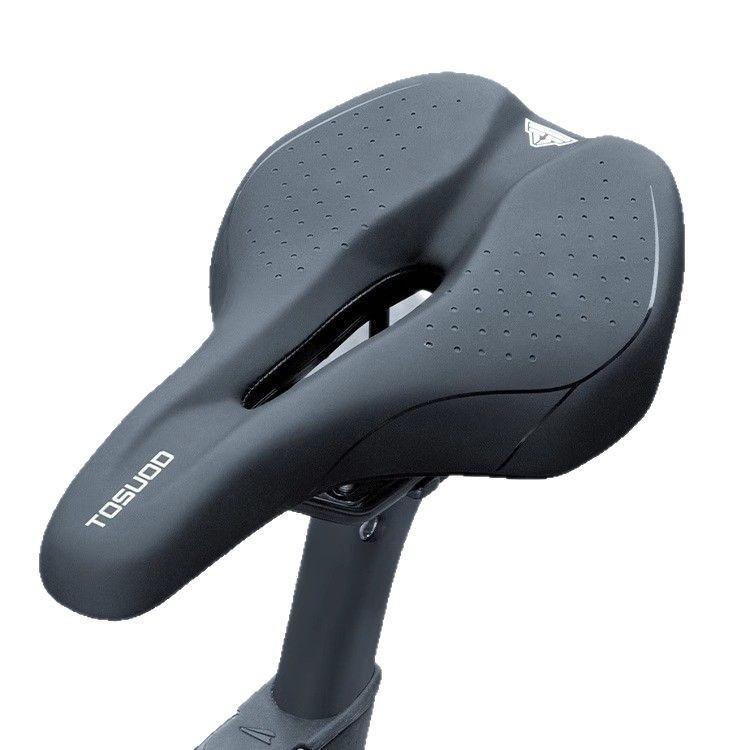 

Bicycle Seat Hollow Breathable Shockproof Cycling Seat PU Non-Slip Leather Cushion UrltraLight MTB Road Bike Saddle чёрный
