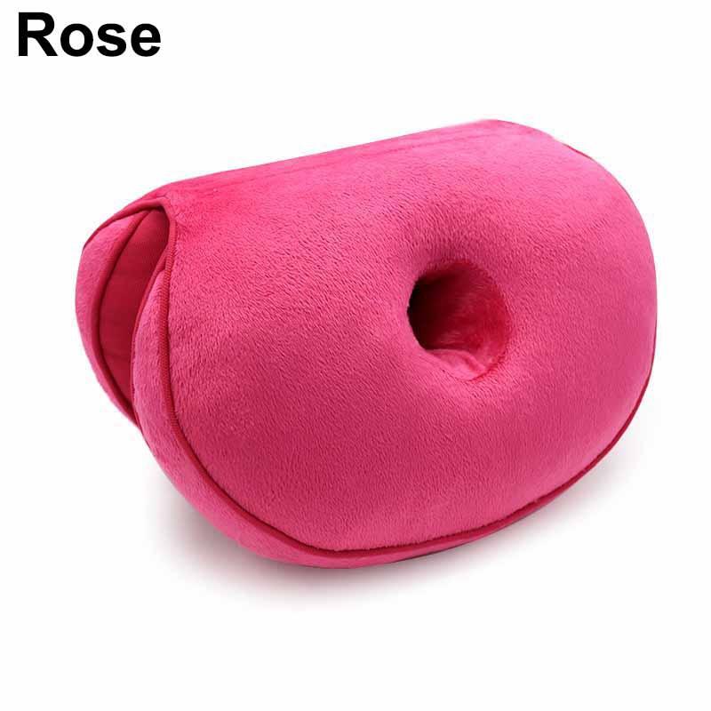 New Dual Comfort Orthopedic Cushion Pelvis Pillow Lift Hips Up Seat Cushion Multifunction Plush Cushion Latex Granules Memory Foam Folding Pad