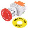 AC660V 10A Plastic Shell Red Sign Emergency Stop Mushroom Push Button Switch