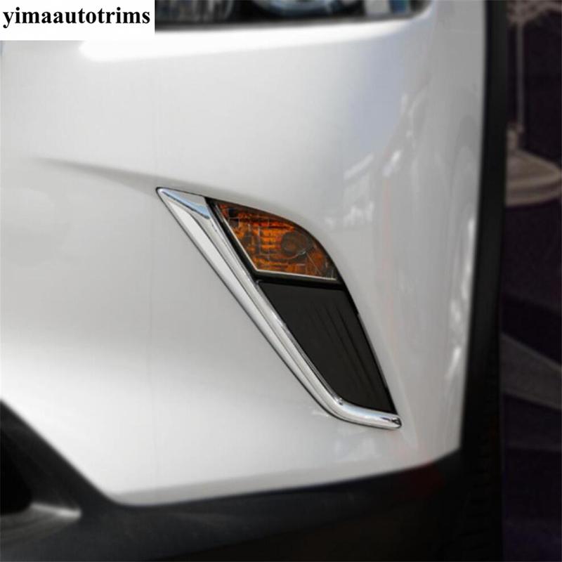 ABS Chrome Car Front Fog Light Lamp Eyelid Eyebrow Strip Cover Trim For Mazda CX-3 CX3 2015 -  Car Accessories Exterior Kit