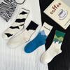 2024 INS Style Non-Slip Couple Mid-Calf Cotton Socks, Sweat-Absorbent & Versatile for All Seasons