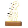 Wood Base Guitar Pick Holder Light Up Guitar Pick Storage Rack  For Guitarist