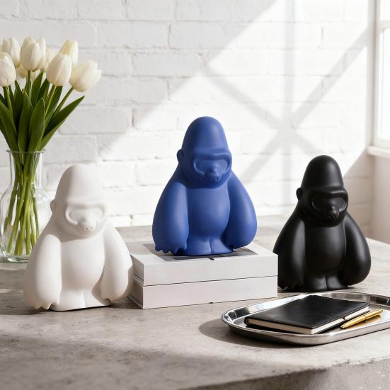 Gorilla Ornament Vinyl Modern Art Living Room Ornament Artistic Flavor Home Decor Children Room Desktop Decoration