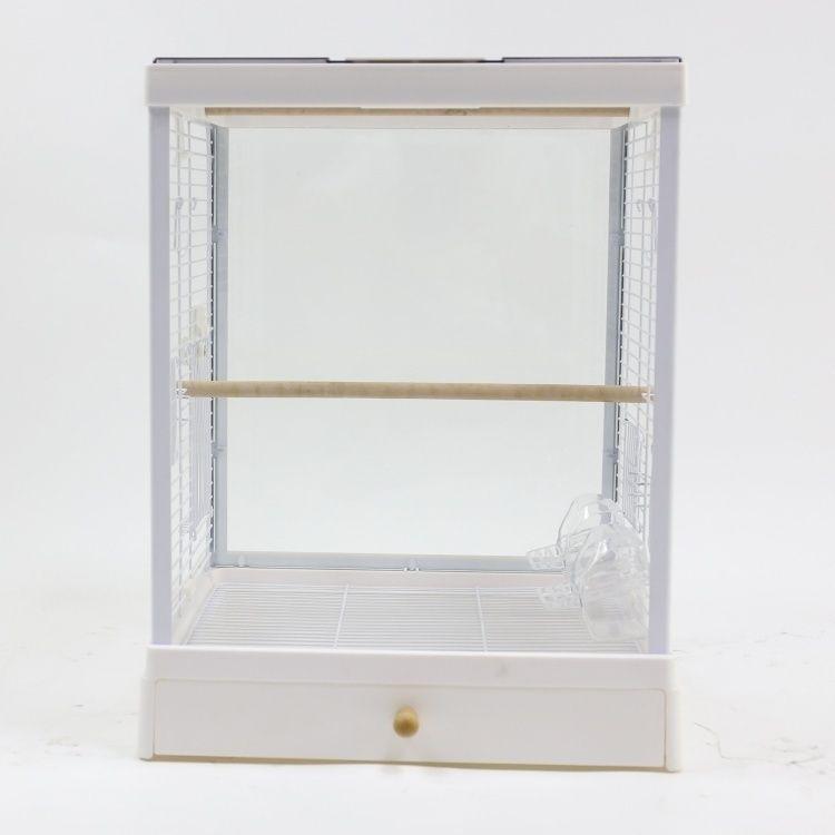 Dayang B6001/B4001 Tempered Glass Birdcage with Double Openings for Parakeets