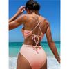 Sexy Backless One Piece Swimsuit For Women High End Spa Style Solid Color European American Design Feminine Tie Detail Elegant Swimwear