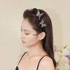 Korean Luxury Rhinestone Butterfly Headband for Women: 2025 Small Face Design with Tooth Comb Hair Clip