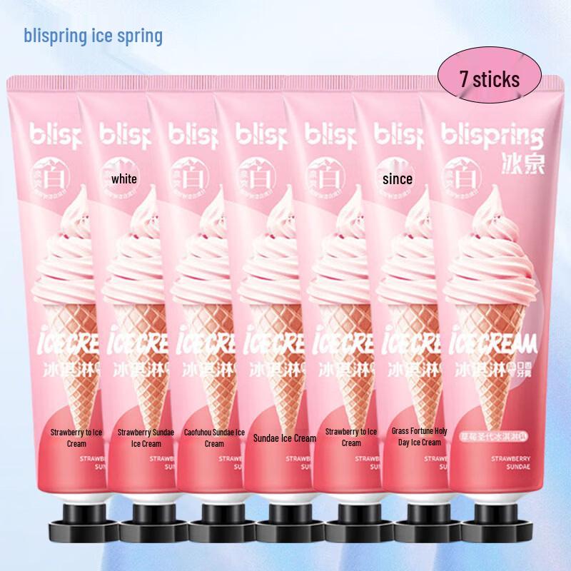 Blispring Strawberry Sundae Ice Cream Flavor Toothpaste
