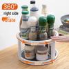Rotating Kitchen Spice and Cosmetic Storage Rack - Single/Double Layer Organizer.