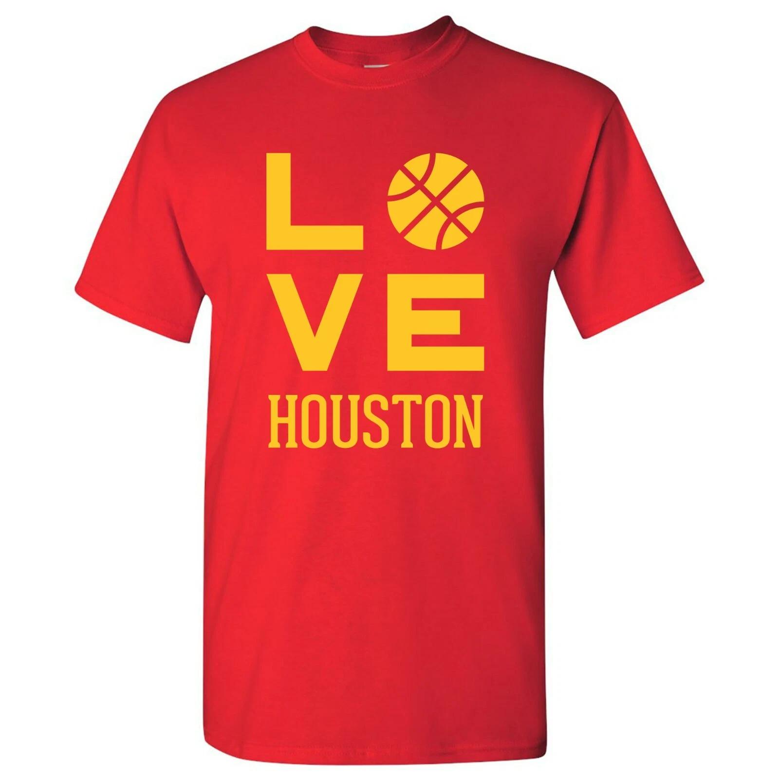 Houston Love Basketball - Sports Team Hometown City Pride T Shirt - Red S