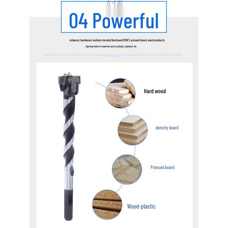Industrial Grade Alloy Woodworking Hole Saw Drill Bit for Hinge, Door Lock & Desktop Lock