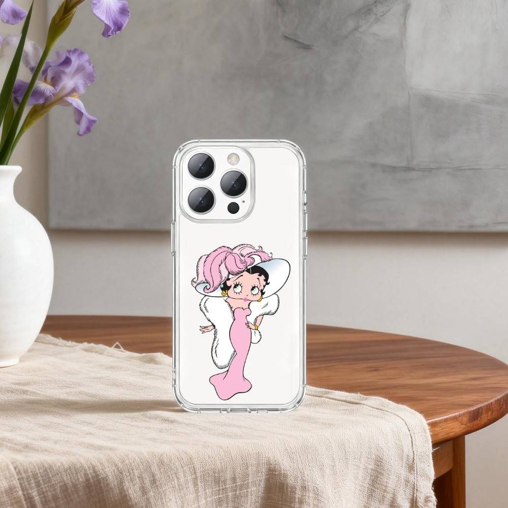 C-Classic Character Anime B-Bettys B-Boops  Phone Case For iPhone17p 16 15 14 13 12 11 Mini Pro Max Plus Transparent Cover