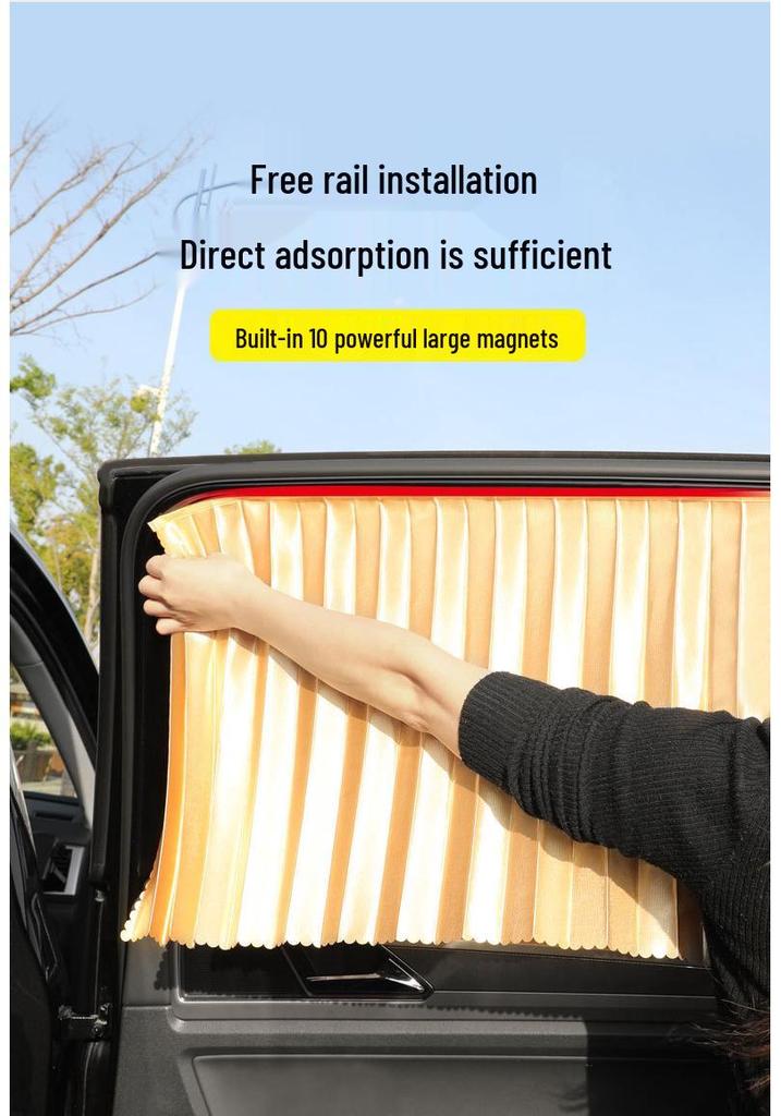 Car Side Window Sun Shade Blinds - Baby Sun Protection, Heat Insulation, Privacy Curtain